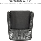 PURPLE LEAF Outdoor 29" Bar Stools Set of 2, Boho Patio Bar Height Chair with Cushion and Back for Outdoor and Indoor, Garden, Patio, Grey