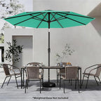 AreShark 9 FT Patio Umbrella for Outdoor, Outdoor Umbrella with Push Button Tilt and Crank, Outdoor Patio Umbrellas with 8 Sturdy Ribs for Market, Garden, Deck, Backyard, Pool (Peacock Blue)
