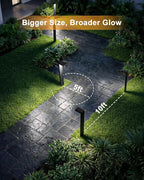Low Voltage Landscape Lights, 6 Pack Outdoor LED Pathway Light, Wired Path Lighting for Walkway, Garden, IP65 Waterproof, 400LM, 4000K, Modern Cast-Aluminum, Black