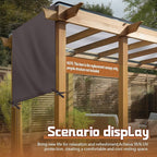 Universal Pergola Replacement Canopy Outdoor Canopy Shade Cover Waterproof Shade Top Cover for Outdoor Patio Porch Backyard(16 x 7 ft,Coffee)