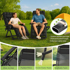 Suteck Zero Gravity Chair, Reclining Camping Lounge Chair w/Removable Cushion, Upgraded Lock and Cup Holder, Reclining Patio Chairs Folding Recliner for Indoor and Outdoor