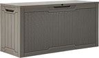 YITAHOME 80 Gallon Resin Deck Box, Weather Resistant Outdoor Rattan Storage Box - Image 7