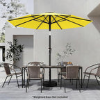 AreShark 9 FT Patio Umbrella for Outdoor, Outdoor Table Umbrella with Push Button Tilt and Crank, Outdoor Patio Umbrellas with 8 Sturdy Ribs for Market, Garden, Pool (Yellow)