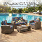 Cushion Covers, 8-Piece Stretch Paisley Outdoor Patio Set