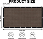 Sun Shade Cloth with Grommets,90% UV Protection Shade Fabric,Pergola Shade Cover Canopy Fence Privacy Screen Balcony,Brown Sunshades for Patio Pergola Garden Backyard Outdoor,Mocha-3x10FT