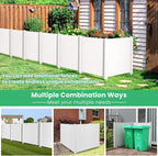 Giantex Outdoor Privacy Screen 2 Panels, Easy Assembly, PVC Vinyl Picket Fences - Image 2