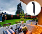 Outdoor Metal Stakes for Ground, Garden Stakes for Lights,Used for Replacement Metal Ground Spike in Live Flame Torches and Solar Lights-6.7 Inch (Black 12 Pack)