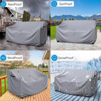 Heavy Duty Patio Sofa Cover, Mrrihand 3-Seater Outdoor Sofa Loveseat Cover - Image 6