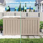 75 Gallon Outdoor Storage Box, Resin Deck Boxes Waterproof, Indoor Outdoor Bin - Image 7