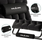UDPATIO Oversized Zero Gravity Chair 33In XXL Patio Reclining Chair with Cushion, Outdoor Folding Recliner with Pillows|Cup Holder|Foot Rest|Padded Headrest, Black, Support 500LB