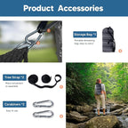 SUNCREAT Hammocks Double Hammock with Curved Spreader Bar, Outdoor Camping Portable Hammock with Carrying Bag & Tree Straps for Patio, Backyard, Balcony, Max 450lbs Capacity, Dark Gray