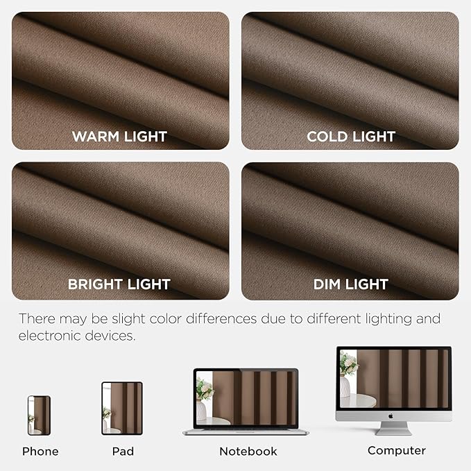 Blackout Door Curtain for Doorway Privacy – Khaki, 40Wx78L, 1 Panel