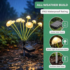 6 Pack 48LED Solar Garden Lights, 8 Lighting Modes Swaying Mushroom Lights, IP65 Waterproof Outdoor Decor for Garden, Yard, Patio, Pathway & Gifts for Women, Grandma (Warm White)
