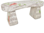 Alpine Corporation 37" Long Outdoor Memorial Bench with Sentiment When A Cardinal Appears, A Loved One is Near Garden Furnitures - Dirty White