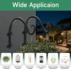 4 Pack 12Inch Plant Hanger, Sturdy Hanging Plant Bracket Hooks Outdoor, Bird Feeder Hanger for Bird Feeders, Planters, Lanterns, Wind Chimes Indoor Outdoor (Black)