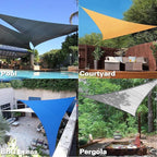 KANAGAWA Sun Shade Sail 12'x12'x12' Scarlet Triangle UV Block Canopy Awning Shelter Fabric Cloth Screen for Outdoor Patio Garden Backyard