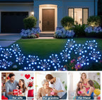 Solar Garden Lights 2 Pack Waterproof Swaying Starburst Light Solar Outdoor Lights for Yard Patio Walkway Pathway Party Wedding Decoration, Unique Gifts for Women, Blue