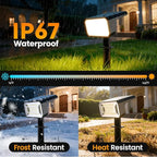 Fabrito Solar Spot Lights Outdoor 8 Pack, [108Leds, 4 Modes] Auto On/Off Spotlights, IP67 Waterproof Landscape Lights for Tree, Yard, Patio, Pool, Pathway, Driveway, Cool White