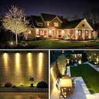 Svater Landscape Lighting Outdoor, 8 Pack Low Voltage Spotlights with Transformer, Plug in LED Spot Lights for Pathyway, Backyard, House,3000K Warm White, Super Bright 3W 250Lumem, Black