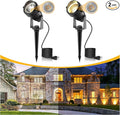 L LOHAS LED 5W Dusk to Dawn Outdoor Lighting, Auto On/Off 3000K Landscape Outdoor Spotlight, IP66 Waterproof Plug in Spot Lights for Yard, Garden, House, Pathway, Plant, UL Listed (2 Pack)