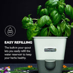 Planters Herb Keeper with Flip Lid, White Alloy Steel, 10 Fl Oz
