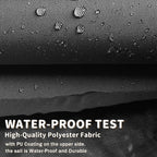 LOVE STORY Rectangle 6'x15' Waterproof Sun Shade Sail Canopy UV Block for Outdoor Patio Backyard Carport,Dark Grey(We Make Custom Size)