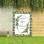 Champagne Eucalyptus Garland with Roses, 2 Pack Artificial Greenery