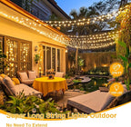 String Lights 272 Ft 1000 Warm White LEDs with Remote and 8 Modes