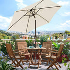Blissun 7.5 ft Patio Umbrella, Yard Umbrella, Outdoor Market Umbrella with Push Button Tilt Crank (Creamy White)