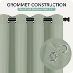 Outdoor Curtains for Patio Waterproof 6 Panels - Windproof, Privacy, Weatherproof Outside Drapes for Gazebo Pergola Porch, Grommet Top and Tab Bottom, 54x108 Inch, Sage Green