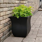 Mayne 5873-B Polyethylene Planter, Black 16x16