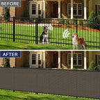 WINDSCREEN4LESS 6' x 9' Privacy Fence Screen in Brown for Chain Link Fence W/ Brass Grommet 85% Blockage Windscreen Outdoor Mesh Fencing Netting 150GSM Fabric W/ Zip Ties - Custom Size