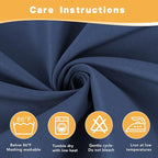 HolidayIdeas Outdoor Curtains for Patio Waterproof, 4 Panels - 54 x 120 Inch - Privacy Protection & Light Filtering Curtains Navy Grommet Outside Curtains for Porch, Gazebo, Pergola, Backyard