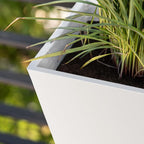 Veradek Pure Series Railing Planter - Plastic Hanging Planter for Outdoor Balcony/Fence | Durable All-Weather Use with Adjustable Brackets | Modern Décor for Flowers, Succulents, Hanging Plants