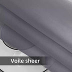 SpaceDresser Waterproof Outdoor Sheer Curtains for Patio - 4 Panels Rod Pocket Indoor Voile Sheer Curtain for Living Room,52W x 84L inch, Grey