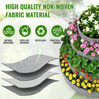 4 Pcs Plant Grow Bags 4 Tiered Strawberry Planter Tower Fabric Raised Garden Beds, 39 Inch Nonwoven Strawberry Pyramid Planter for Vegetables Flower Herbs Gardening Outdoor Growing (Gray)