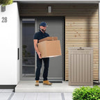 55 Gallon Package Delivery Box for Outside,Weather Resistant UV Protection Resin Outdoor Storage Parcel Box for Porches, Front Door,Balconies,Garages