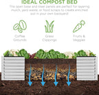 Best Choice Products 8x4x2ft Outdoor Metal Raised Garden Bed, Deep Root Planter Box for Vegetables, Herbs & Flowers, 478-Gallon Capacity, 100% Non Toxic Materials - Galvanized