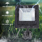 Solar Lights Dusk to Dawn 4400mAh Solar Powered Spotlight Waterproof Flood Light 6000K Lighting with 16FT Cord for Patio, Flag Pole, Fence, White