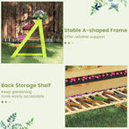 HAPPYGRILL 3-Tier Wooden Raised Garden Bed, Elevated Planter Box Kit with Legs & Liners for Flower Herb Vegetable, Indoor Outdoor Vertical Raised Bed for Gardening Patio Balcony Greenhouse