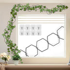 24 Pcs Chain Trellis for Climbing Plants, 120 Inch Long Metal Plant Trellis Indoor Outdoor, Garden Wall Vine Support Trellis, Plant Accessories for Ivy, Peonies, Hexagonal Design Black