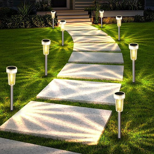 12 Pack Solar Pathway Lights Outdoor