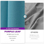PURPLE LEAF 10 Feet Patio Umbrella with Base Outdoor Solar Powered LED Swivel Square Umbrella Offset Umbrella with 360-degree Rotation for Garden Deck Pool Patio, Turquoise Blue