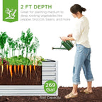 Best Choice Products 6x3x2ft Outdoor Metal Raised Garden Bed, Deep Root Box Planter for Vegetables, Flowers, Herbs, 269 Gallon Capacity, 100% Non Toxic Materials - Galvanized