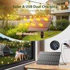addlon 50FT Solar String Lights Outdoor Waterproof with Remote, G40 Globe Solar Patio Light with 27 LED Shatterproof Bulbs, 3 Modes, Dimmable Hanging for Outside Backyard Party
