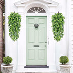 Waipfaru 4Pcs Fake Hanging Plants 3ft Fake Plants UV Resistant Fake Vines Artificial Decor for Indoor Outdoor Party Wall Porch Wedding Decoration,Light Green