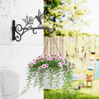 4-Pack Aesthetic Plant Hangers Outdoor – 10 Inch Metal Hanging Plant Bracket with Beautiful Hummingbird Pattern – Anti Rust Plant Hooks for Hanging Plants, Bird Feeder, Windchime, Lantern