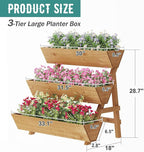 Raised Garden Bed, 3 Tier Vertical Garden Planter for Indoor & Outdoor, Raised Planter Box with Legs