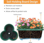 VECELO 5 Tier Vertical Garden Planter, Self Watering Stackable Planters with Wheels for Strawberries, Herbs, Flowers, Vegetables, Dark Green