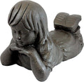Emsco Group 92248 Day Dreaming Girl Statue – Natural Appearance – Made of Resin – Lightweight – 16” Height Garden, BRONZE